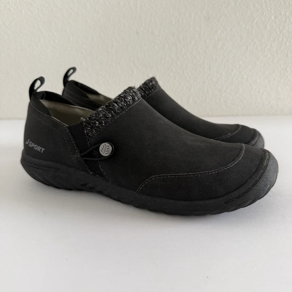 JSport Womens 7 Alice Fur Winter Memory Foam Slip On Shoes